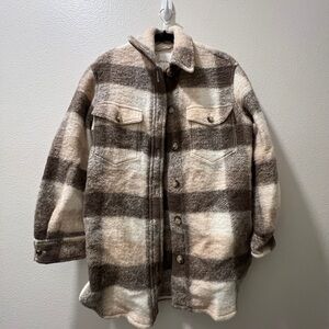 Aritzia Brown Wool Shacket